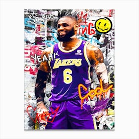 Lebron James La Lakers 2 Canvas Print