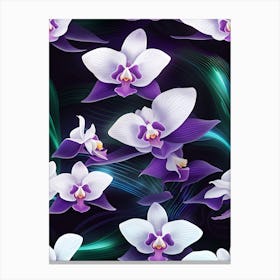 Orchids Seamless Pattern Canvas Print