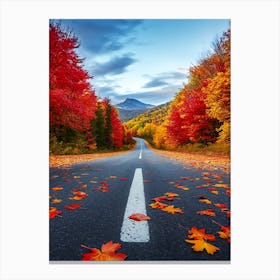 Autumn Road In The Mountains 4 Canvas Print