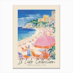 Tropea, Calabria   Italy Il Lido Collection Beach Club Poster 1 Canvas Print