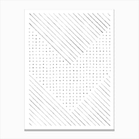 Minimalist white Pattern Canvas Print