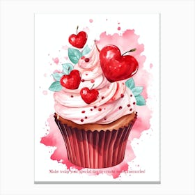 Sweet Cupcake Birthday Valentine Party Love Canvas Print