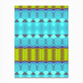 Abstract Blue And Green Pattern Canvas Print