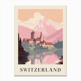 Vintage Travel Poster Switzerland 3 Canvas Print