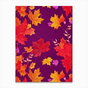 Abstract Autumnal Wallpaper Featuring A Vivid Top View Of An Oak And A Maple Tree Their Branches Ab (3) Canvas Print