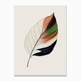 Magnolia Leaf Abstract Canvas Print