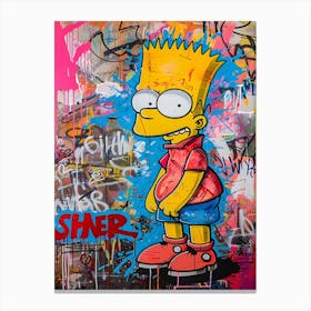 The Simpsons Graffiti 4 Canvas Print