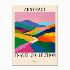 Abstract Travel Collection Poster Cyprus 1 Canvas Print