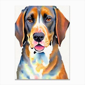 Plott Hound 2 Watercolour dog Canvas Print