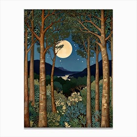 William Morris Moonlight In The Forest 11 Canvas Print