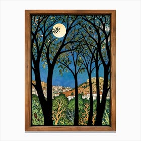 William Morris Moonlight In The Trees 17 Canvas Print