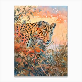 Leopard In The Bush Canvas Print