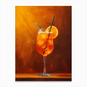 Cocktail With Orange And Rosemary 1 Canvas Print