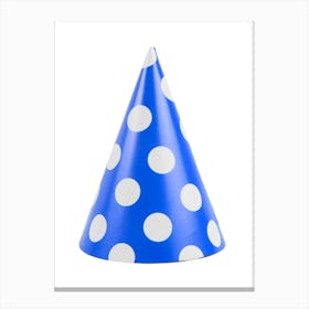 Polka Dot Party Hat Canvas Print