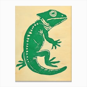 Green Jacksons Chameleon 2 Canvas Print