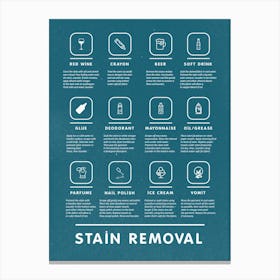 Bohemian Laundry Guide With Stain Removal   Canvas Print