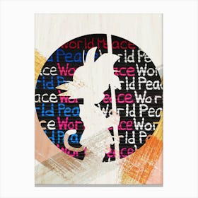 Anime Negative Space ― Peace World Goku Canvas Print