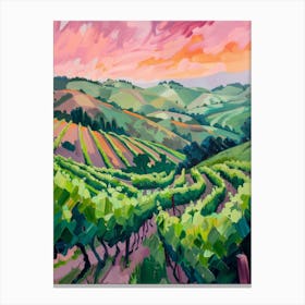 Sunset Vineyards Canvas Print