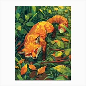 Fox In The Woods 7 Canvas Print