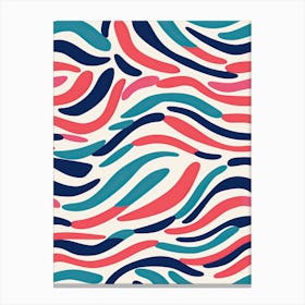 Seamless Wavy Pattern, Matisse style Canvas Print