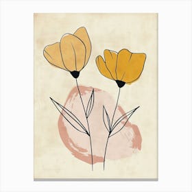 Charlotte Flower Market Boho Minimalist Style Canvas Print