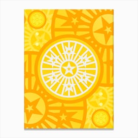 Geometric Glyph in Happy Yellow and Orange n.0010 Canvas Print