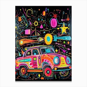 Psychedelic Car Canvas Print