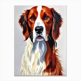 English Setter Watercolour dog Canvas Print