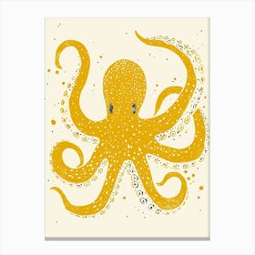 Yellow Octopus 3 Canvas Print