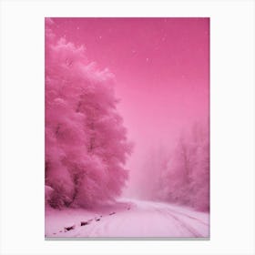Pink Snowstorm 2 Canvas Print
