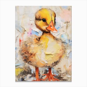 Fun Duckling Collage Mixed Media 2 Canvas Print