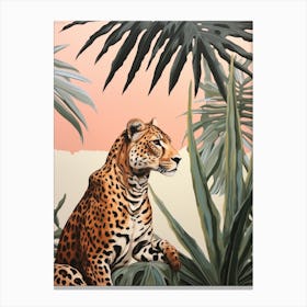 Cheetah 3 Tropical Animal Portrait Canvas Print