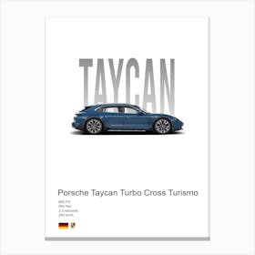 Taycan Turbo Cross Turismo Porsche Canvas Print