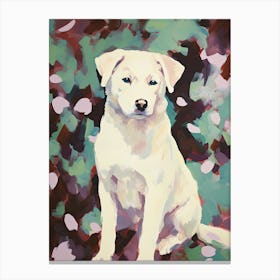 A Siberian Husky Dog Painting, Impressionist 4 Canvas Print