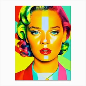 Léa Seydoux Colourful Pop Movies Art Movies Canvas Print