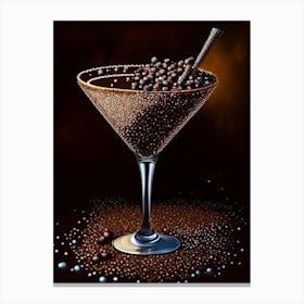 Chocolate MCocktail Poster artini Pointillism Cocktail Poster Canvas Print