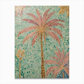 Palm Trees Mosaic Canvas Print