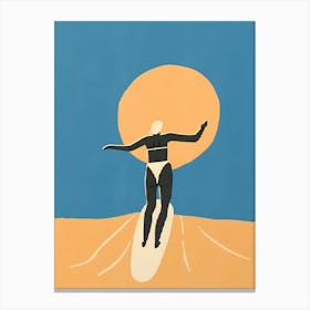 Surfer In The Sun Canvas Print