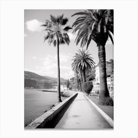 Santa Margherita Ligure, Italy, Black And White Photography 3 Canvas Print