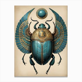 Egyptian Scarab Art Print 1 1 Canvas Print