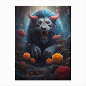 Lion Of The Forest Canvas Print