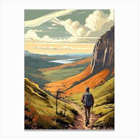 Pennine Way England 3 Vintage Travel Illustration Canvas Print