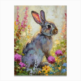 Silver Marten Rabbit Painting 1 Canvas Print