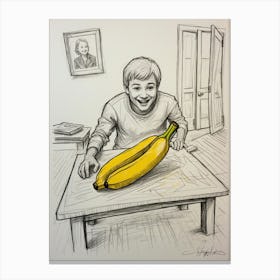 Default Draw Me A Banana Peel Slipping On A Human The Tables H 1 Canvas Print