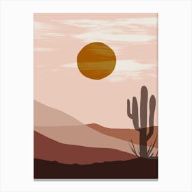 Sunset In The Desert 5 Canvas Print