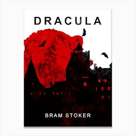 Book Cover - Dracula by Bram Stroke Canvas Print