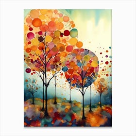 Colorful Trees Canvas Print