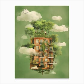 House On A Cloud Canvas Print