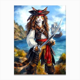 Pirate Cat 6 Canvas Print