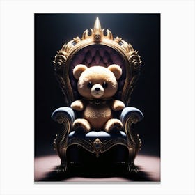 Teddy Bear on Throne Canvas Print